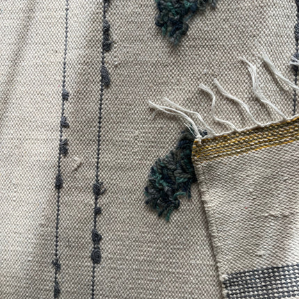 Grey & Teal Handwoven Kilim