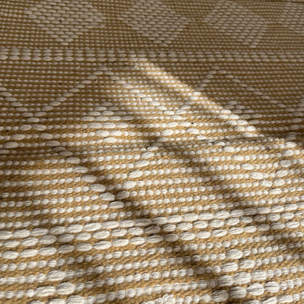 Kilim Cotton Runner – Mustard & Cream