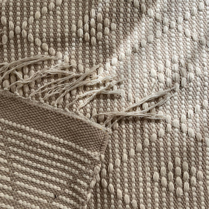 Beige Diamond Textured Kilim