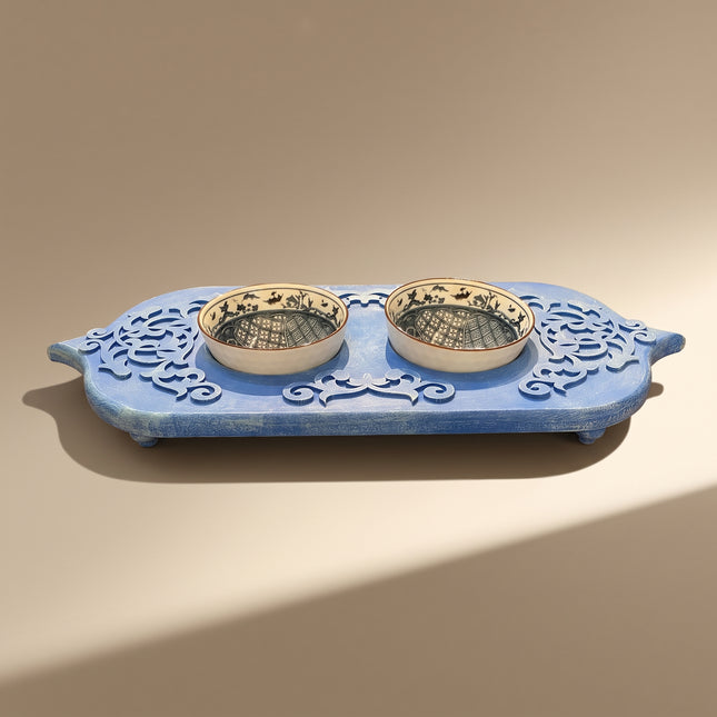 Carved Blue Tray