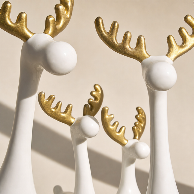 Antlered Herd Quartet — White