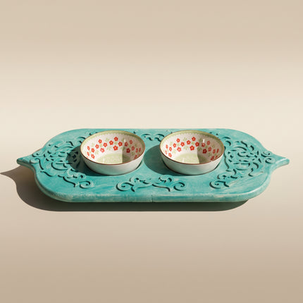Teal Filigree Set