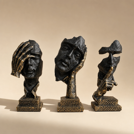 Wisdom Faces Trio — Black