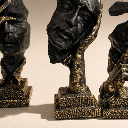 Wisdom Faces Trio — Black
