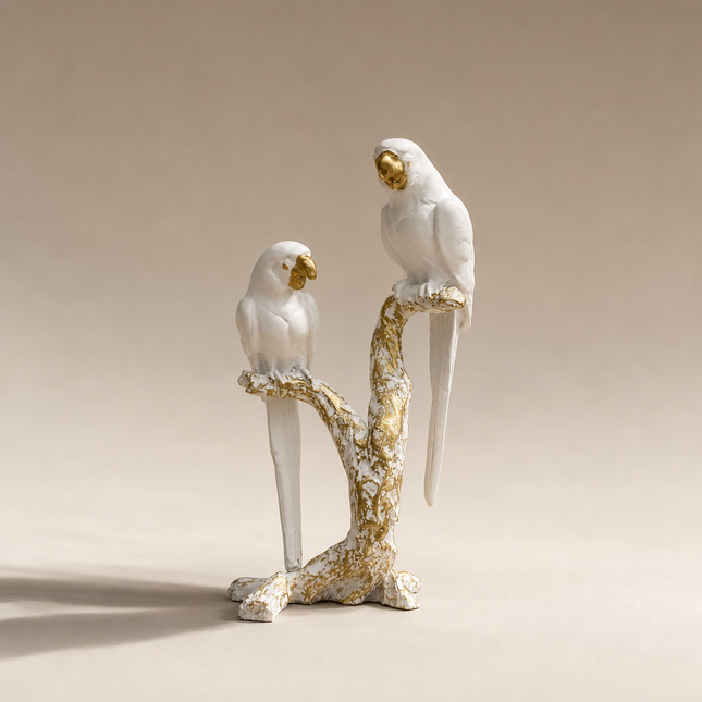 Parrot Perch Sculpture — White