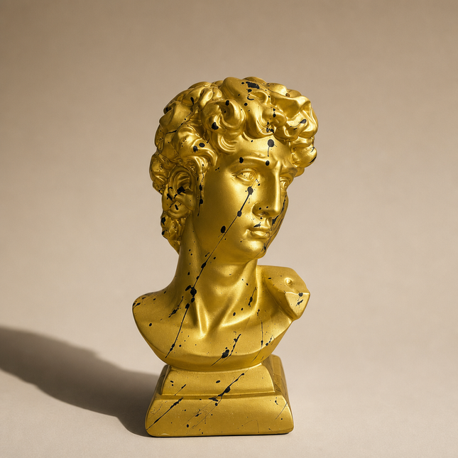 Splatter David Bust — Gold