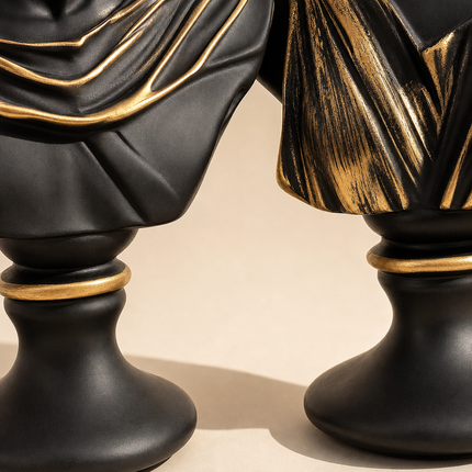 Greek Muse Bust Pair — Black