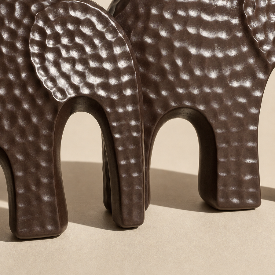 Textured Elephant Duo