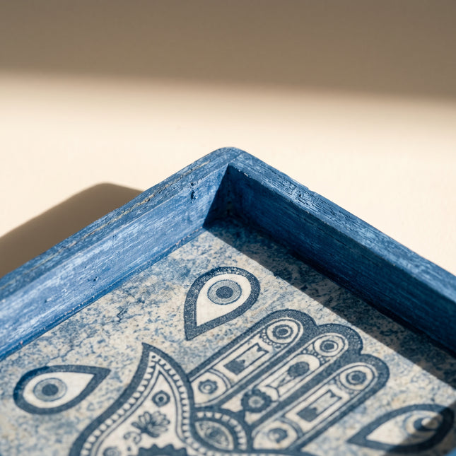 Blue khamsa Tray Set