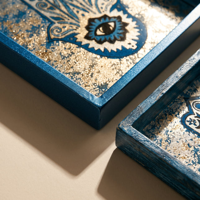 Khamsa Hamsa Decorative Tray Set (3 pcs)