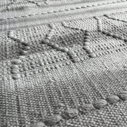 Soft Grey Textured Kilim