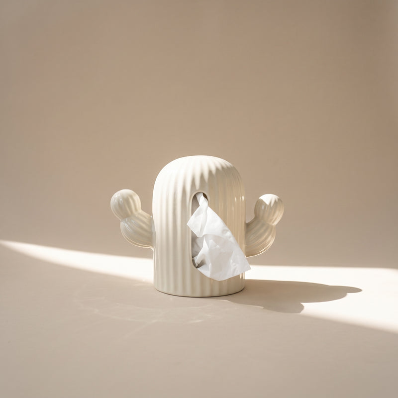 Abstract cactus tissue box