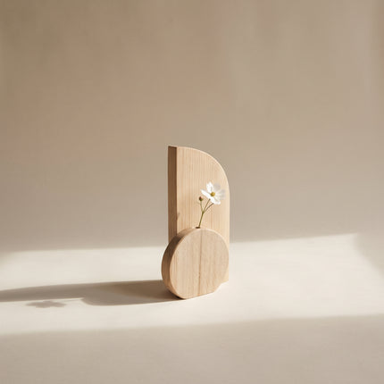 Abstract Wood Flower Holder