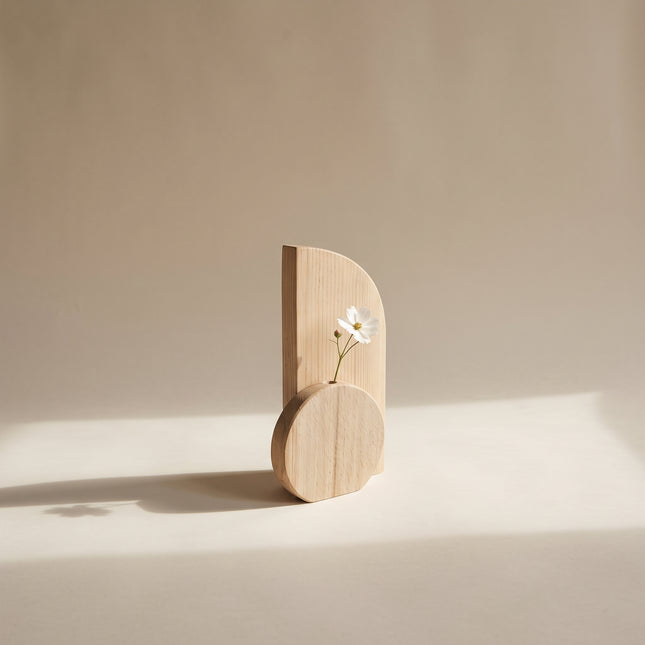 Abstract Wood Flower Holder