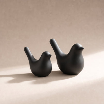 Graceful Bird Sculptures — Black