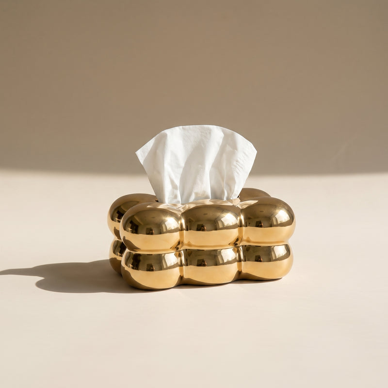 Cloud Chrome Tissue Box