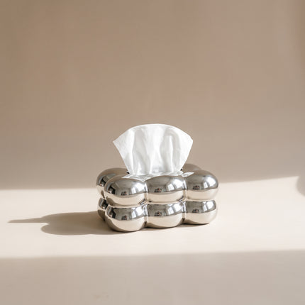 Cloud Chrome Tissue Box