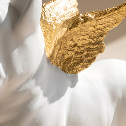 Gold-plated wing detail on the French Wings sculpture