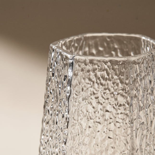 Frosted Prism Glass Vase