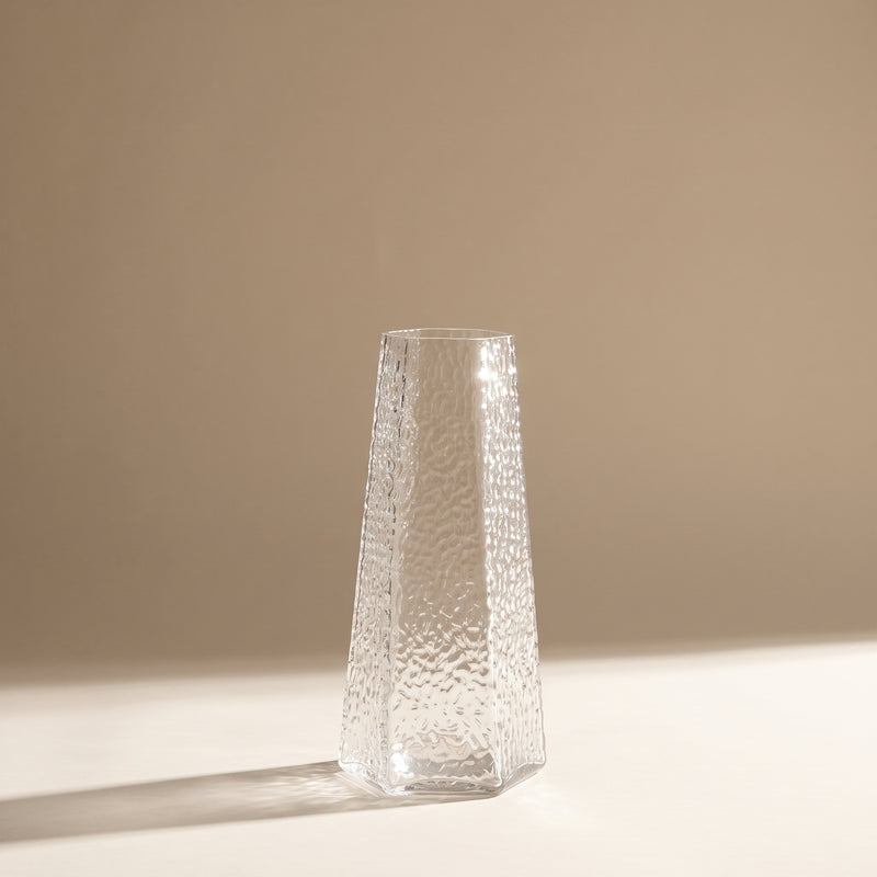 Frosted Prism Glass Vase