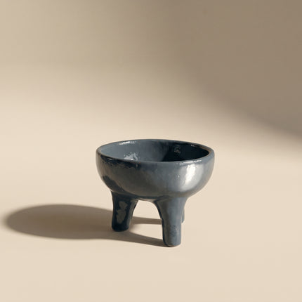 Glazed Clay Tripod Bowl