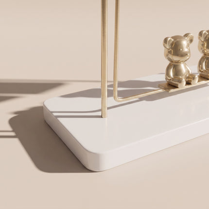 Golden Desk Calendar with Bears