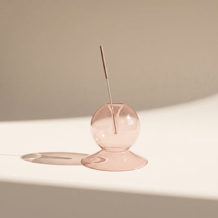 Glass Sphere Incense Holder: Pink