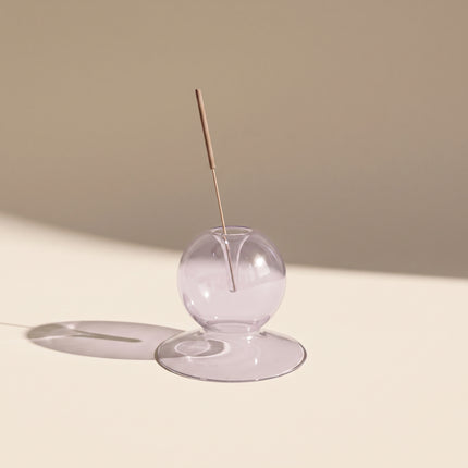 Glass Sphere Incense Holder: Purple
