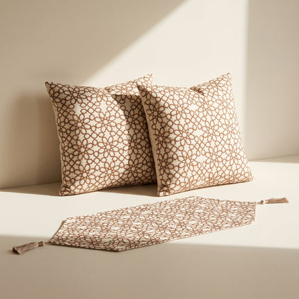 Ramadan Lattice Lounge Set: Brown