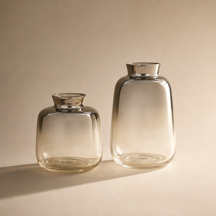 Reflective Vase Duo