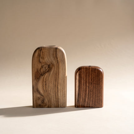 Wooden Vase and Bukhoor Holder Set