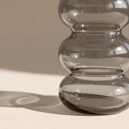 Smoked Glass Bubble Vase