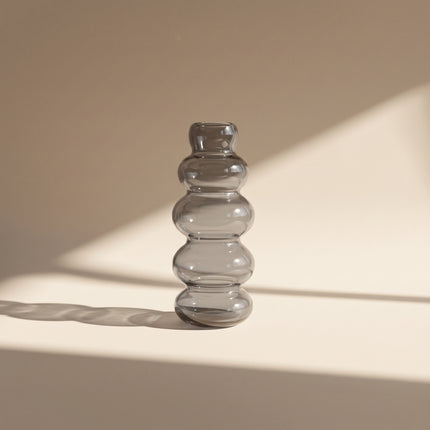 Smoked Glass Bubble Vase