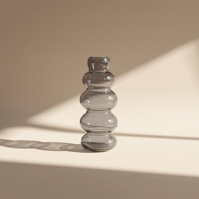 Smoked Glass Bubble Vase