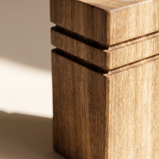 Tall Wood Candle Holder